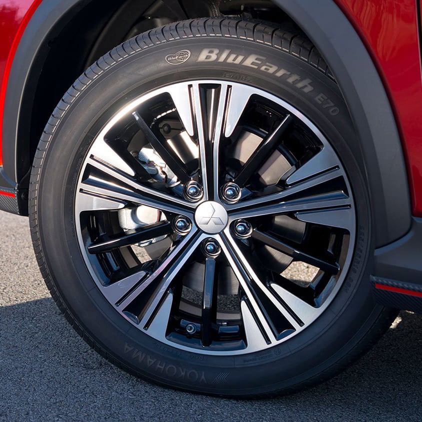 Close up of alloy wheel