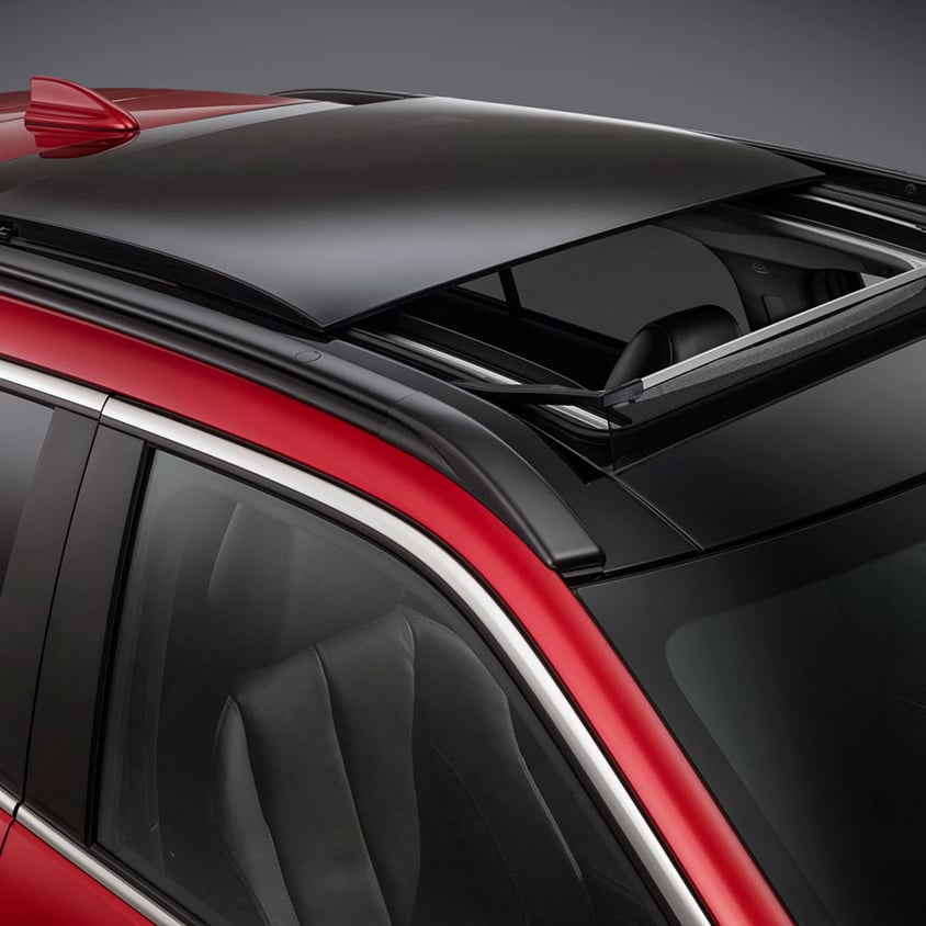 Close up of panoramic sunroof