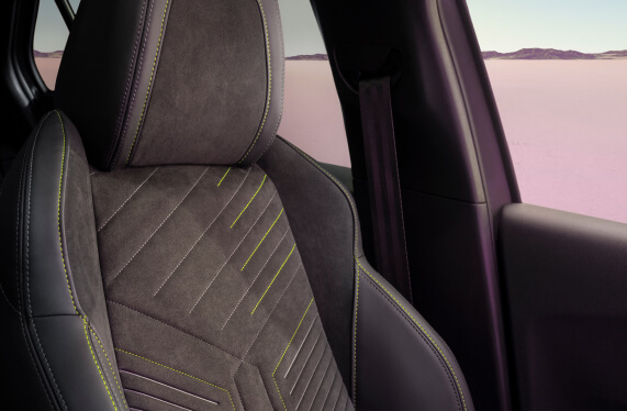 Interior view of Peugeot 2008 seat