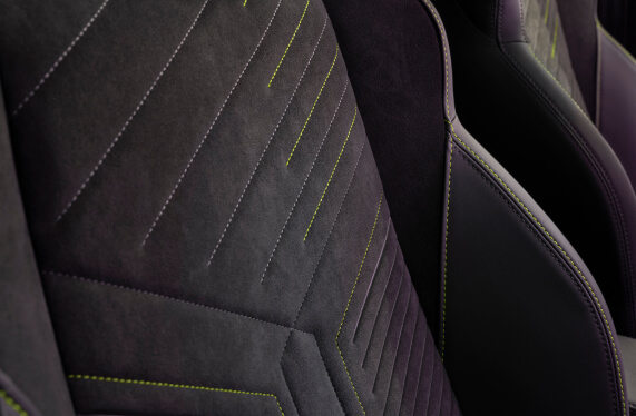 Interior close up view of Peugeot 2008 seat