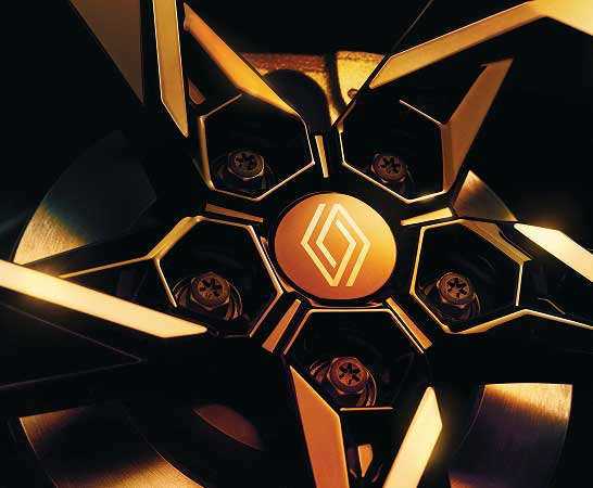 Close up of Renault alloy wheel