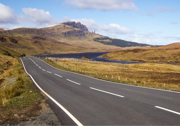 Panoramic view of mountain range