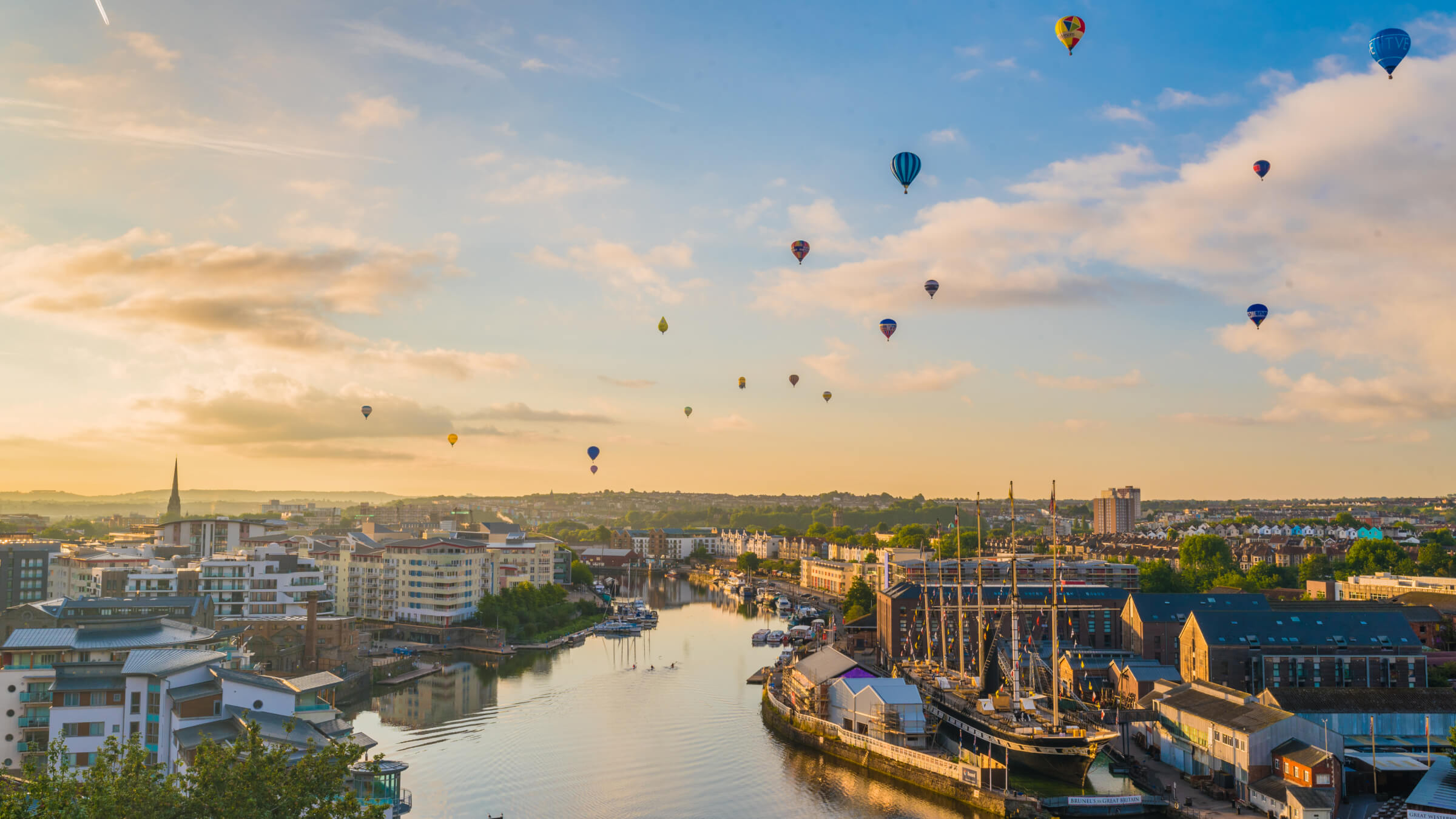 Hot Air Balloons over the River Avon