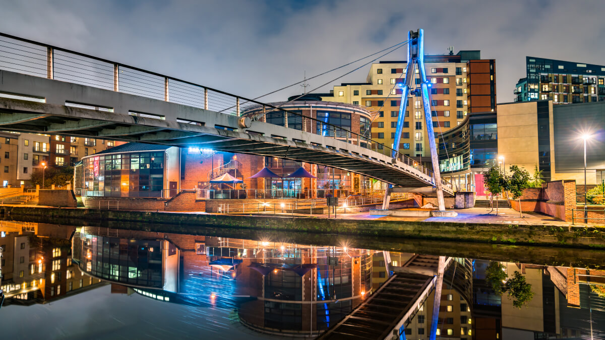 Brewer Wharf Bridge in Leeds