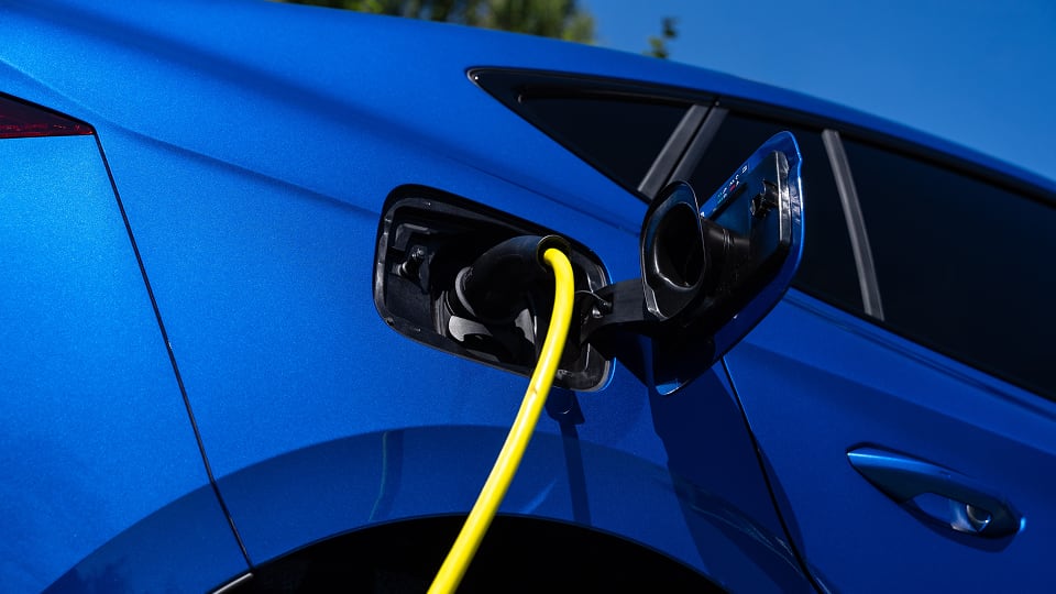 Close up view of charger used on Skoda vehicle