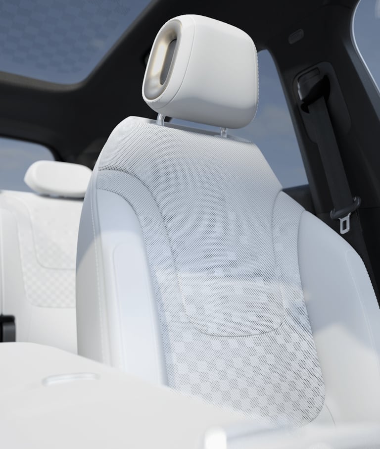 Interior view of the Smart #1 seats