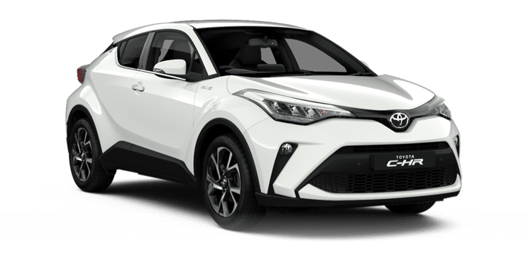 Silver Toyota C-HR.