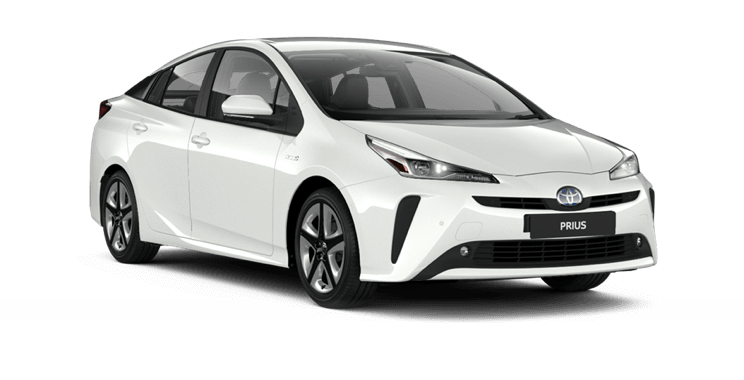 White Toyota Prius.