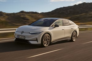 Side angled view of Volkswagen ID 7