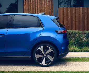 Rear side view of Volkswagen ID. Polo