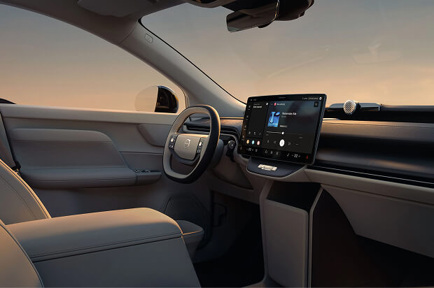 Interior view of Volvo EX60