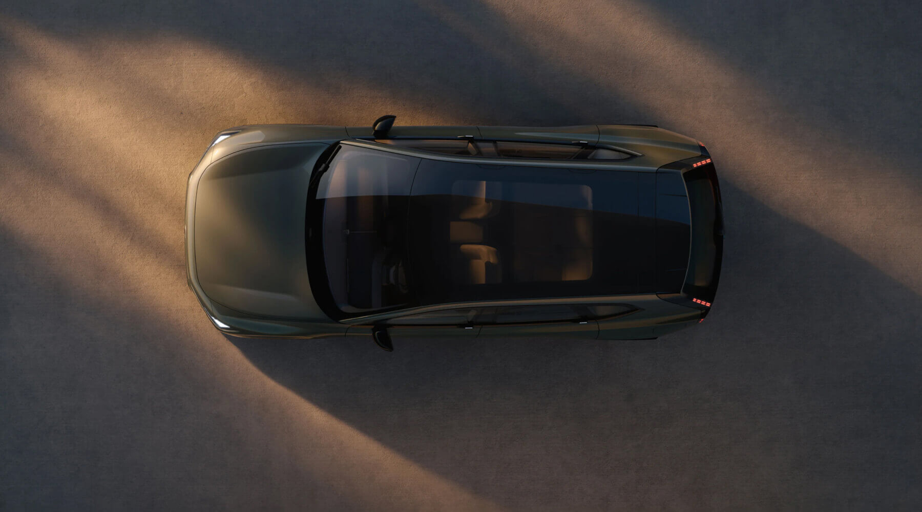 Upward exterior view of Volvo EX60