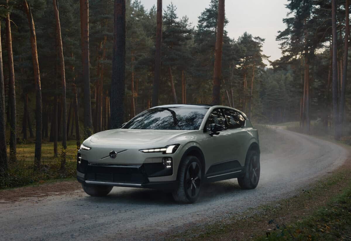 Front angled view of Volvo EX60