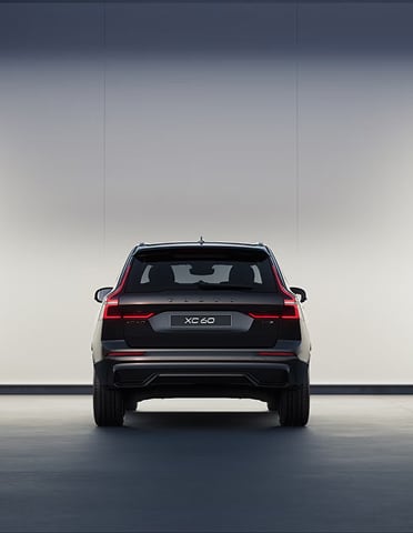Rear angled view of Volvo XC60 Black edition